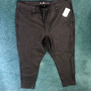 Seven 7 Mid Rise Skinny Faux Leather Pants SZ 24 NWT